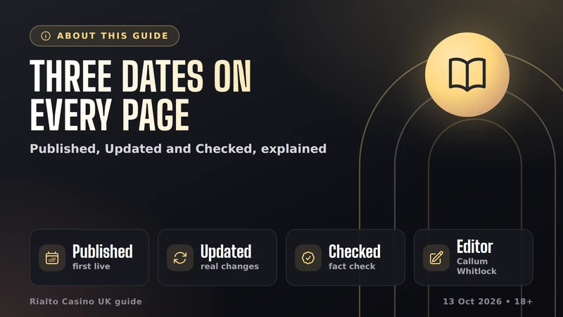 Rialto Casino guide desk with a notebook, a laptop and a checklist of facts being verified